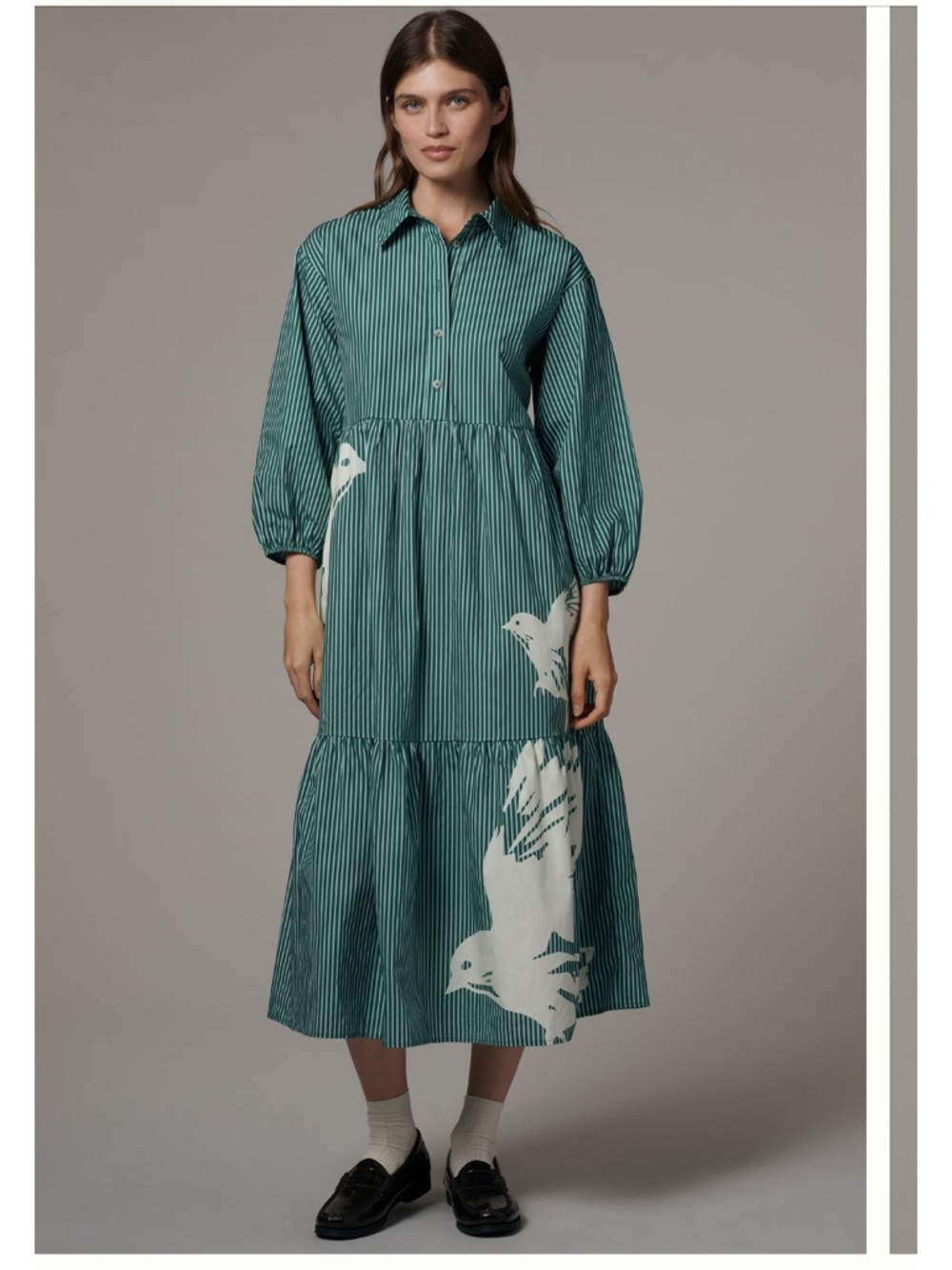 The Bettina Tiered Shirt dress by Maeve